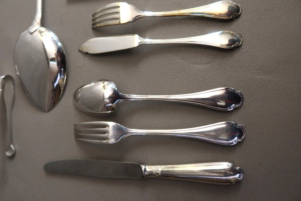 Christofle 130-piece Pompadour Flatware Set-photo-3