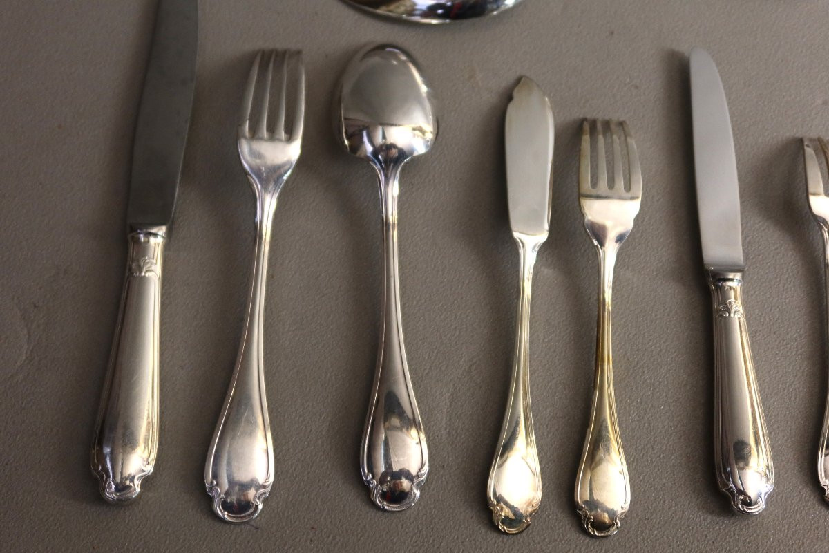 Christofle 130-piece Pompadour Flatware Set-photo-6