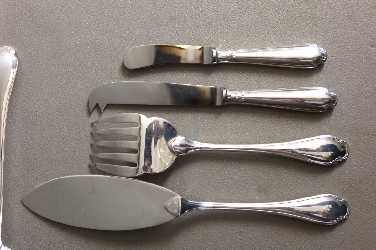 Christofle 130-piece Pompadour Flatware Set-photo-7