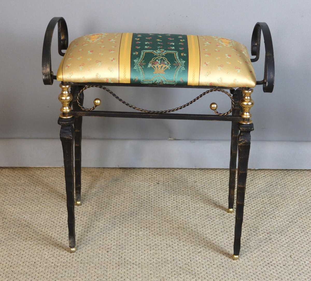 20th Century Wrought Iron Bench-photo-3