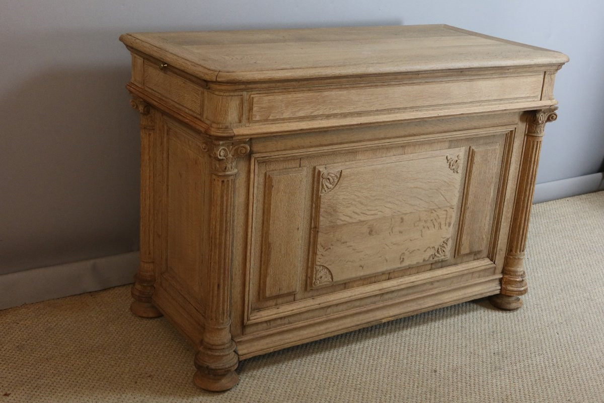 Oak Counter Unit With Its Rack-photo-3