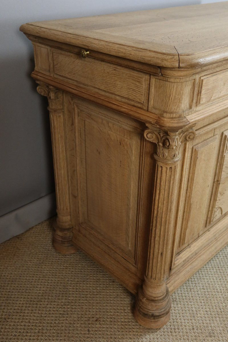 Oak Counter Unit With Its Rack-photo-4