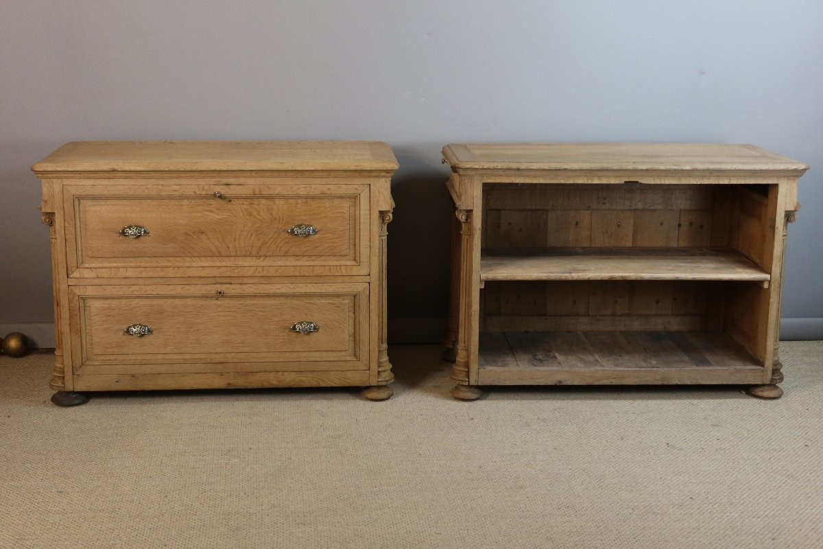 Oak Counter Unit With Its Rack-photo-6