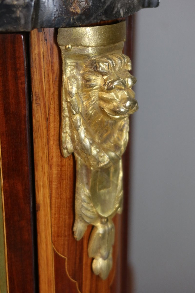 Transitional Marquetry Commode Stamped Martin Ohneberg With The Guild Mark-photo-6