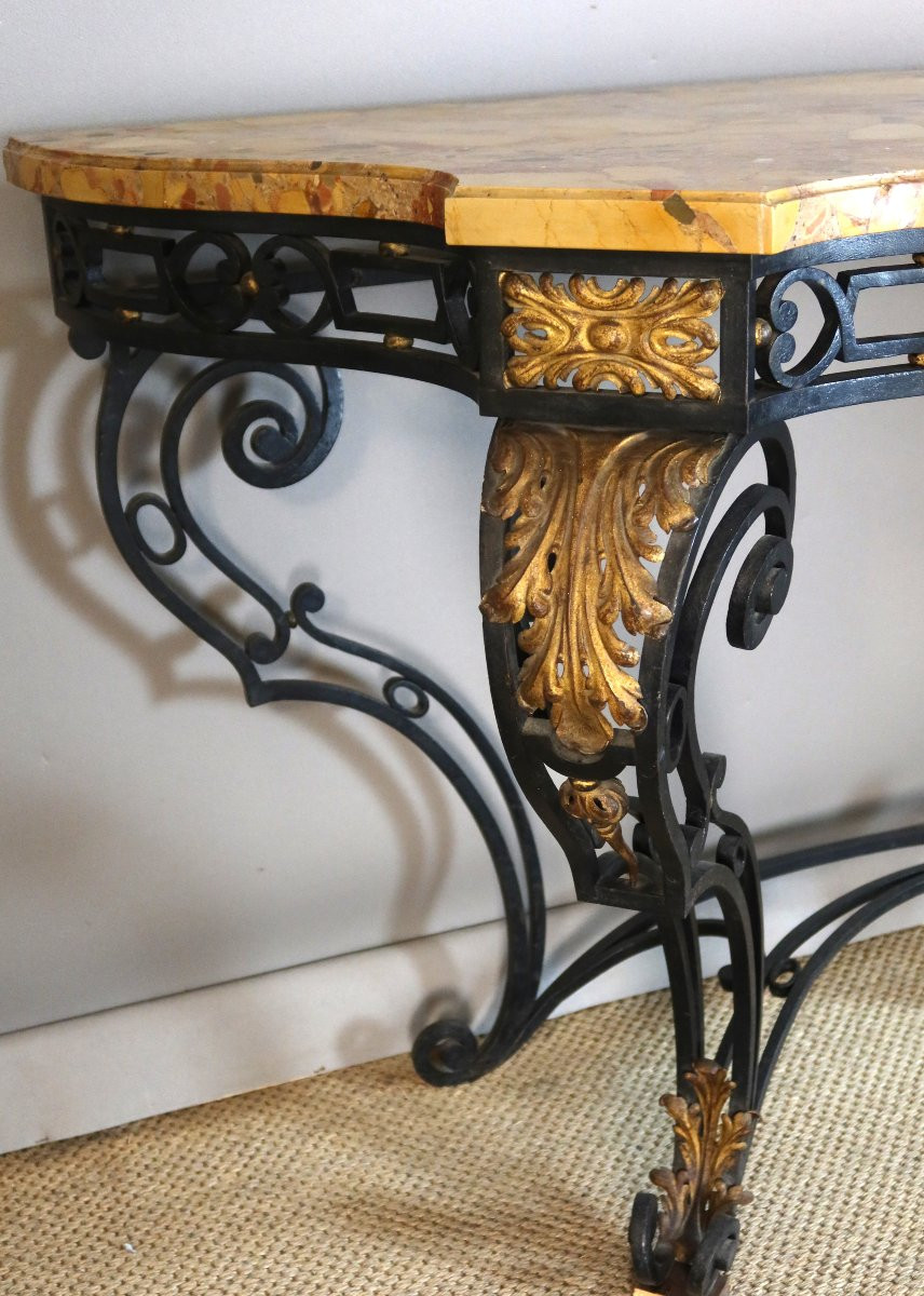 Large Wrought-iron Console-photo-3