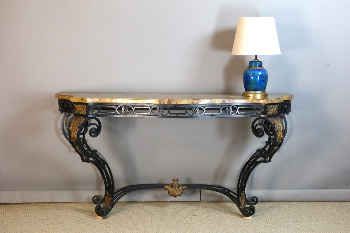 Large Wrought-iron Console-photo-6
