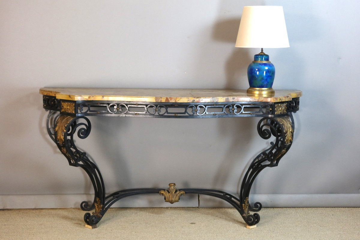 Large Wrought-iron Console-photo-7
