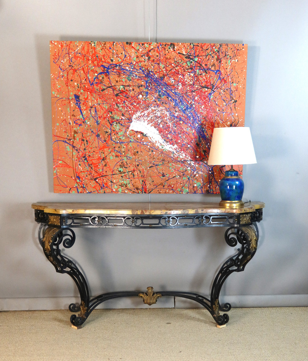 Large Wrought-iron Console