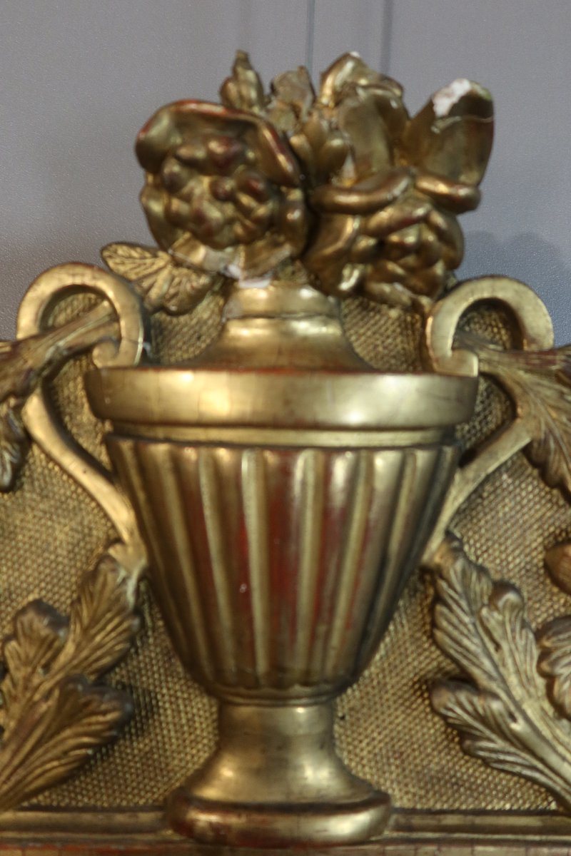 Miroir en bois doré XVIIIème siècle-photo-3