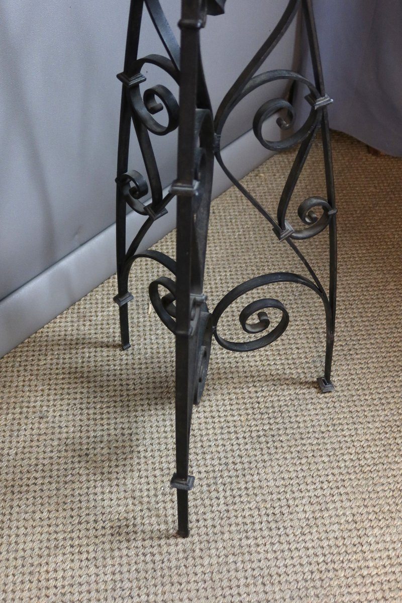 Wrought Iron Sellette 20th Century-photo-1