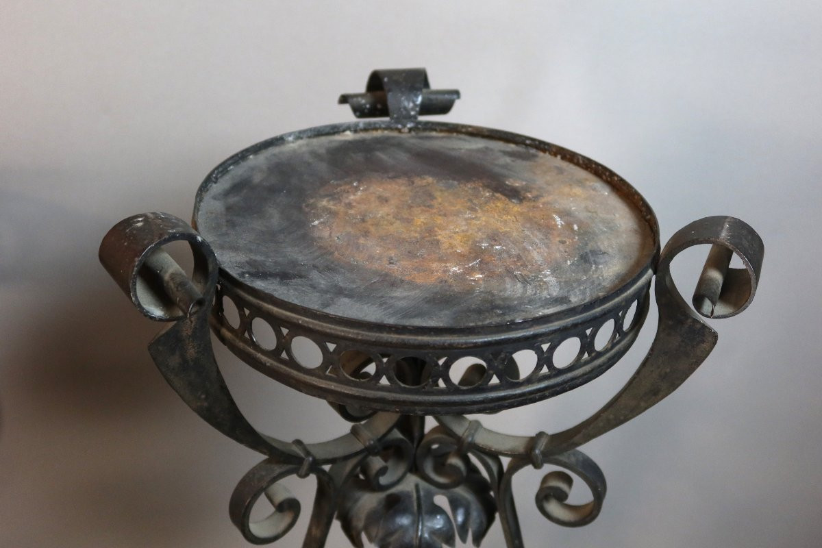 Wrought Iron Sellette 20th Century-photo-2