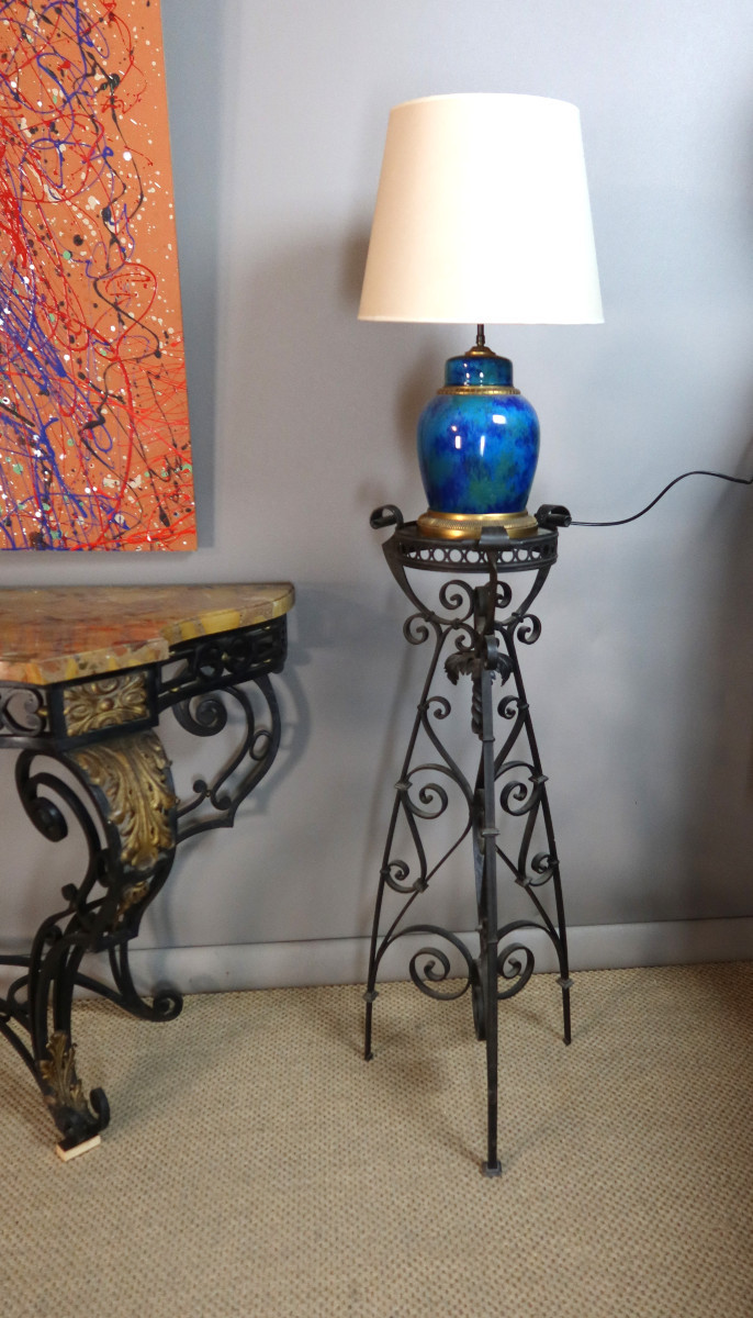 Wrought Iron Sellette 20th Century