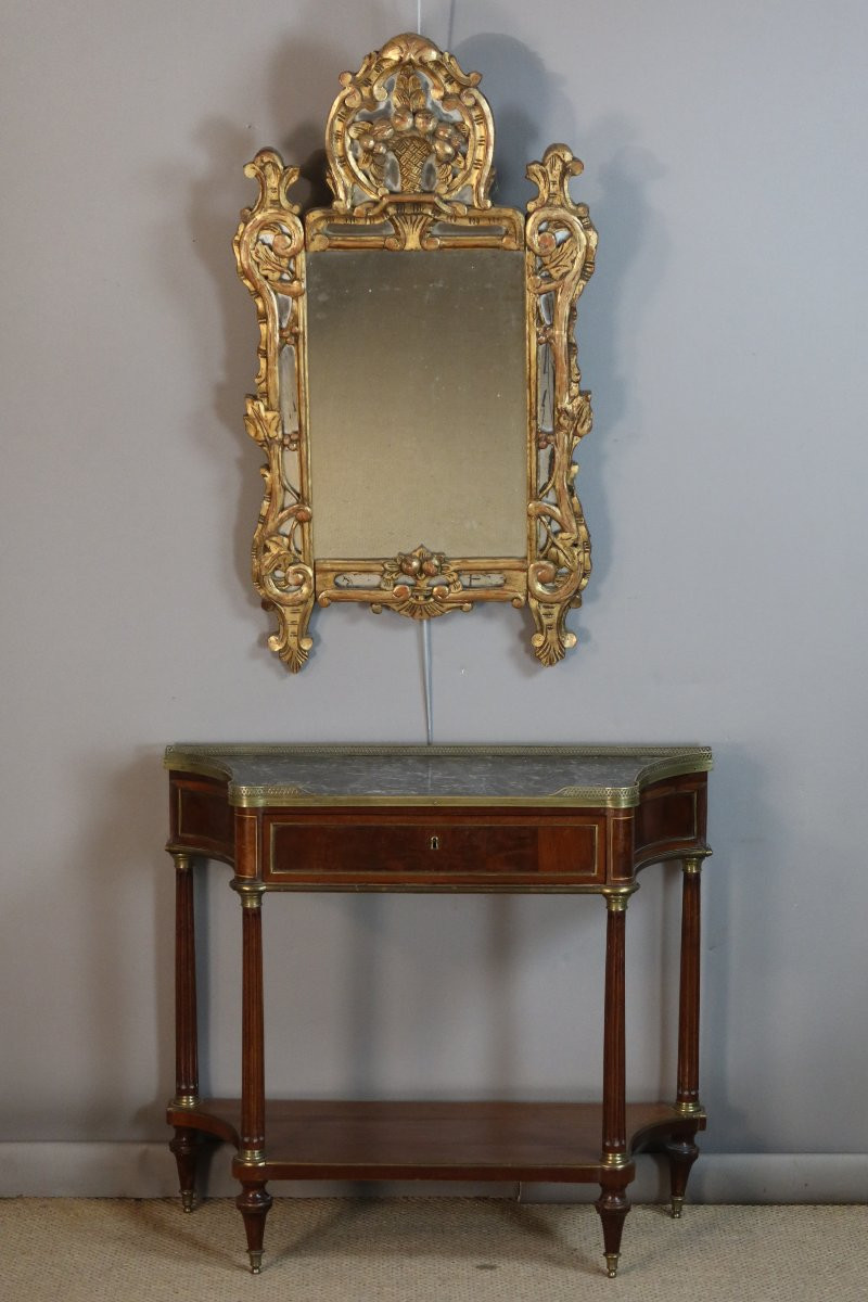 Miroir de style Louis XV époque XXème siècle-photo-1