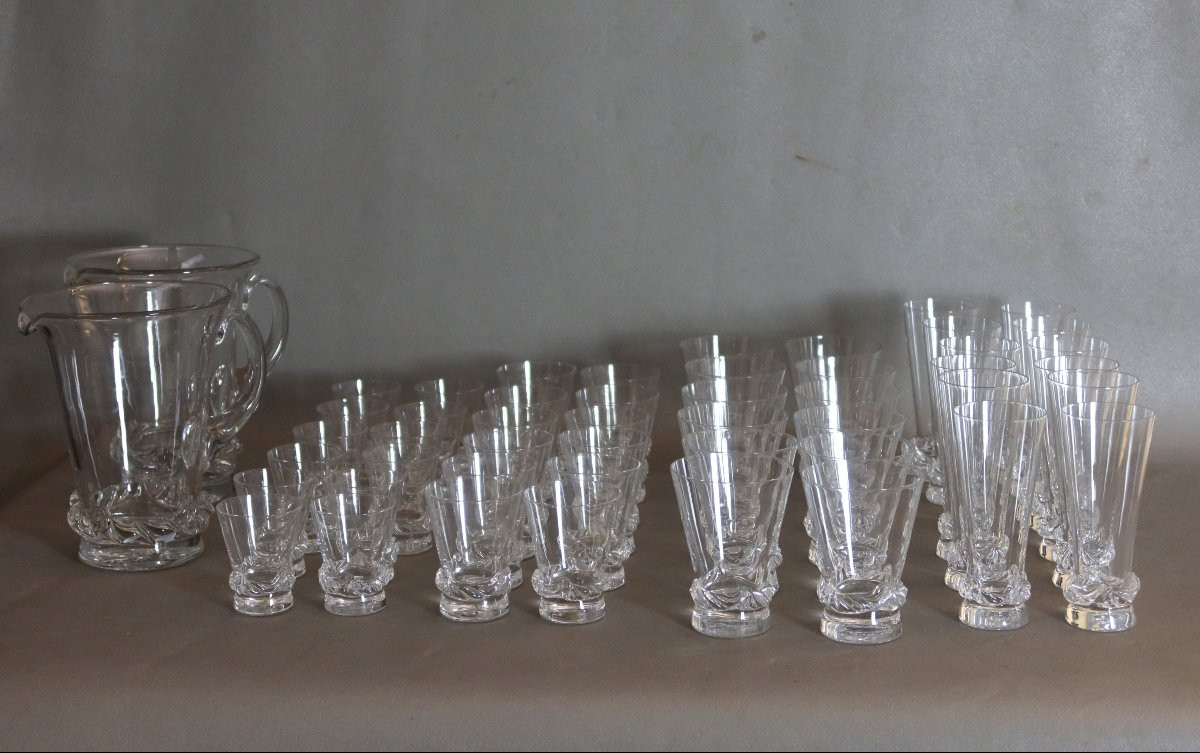 Service de verres cristal de la maison Daum modèle SORCY 50 pièces-photo-2