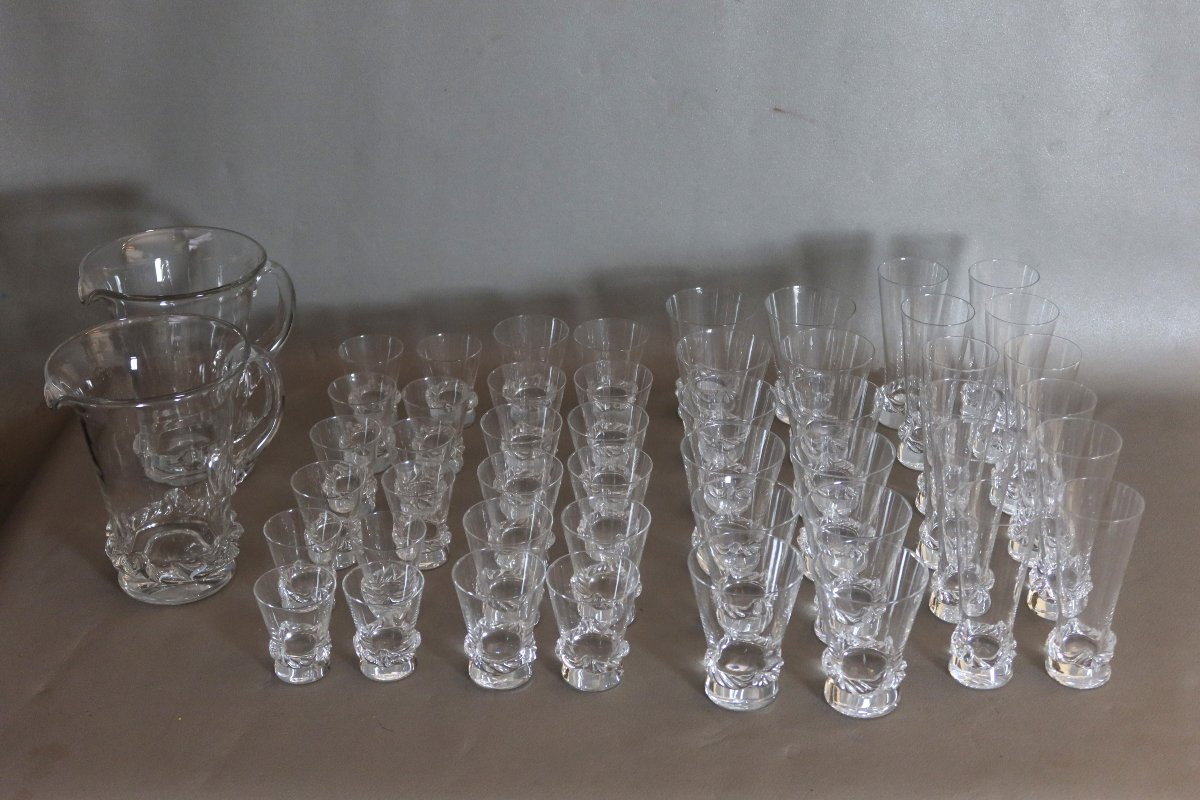 Service de verres cristal de la maison Daum modèle SORCY 50 pièces-photo-3