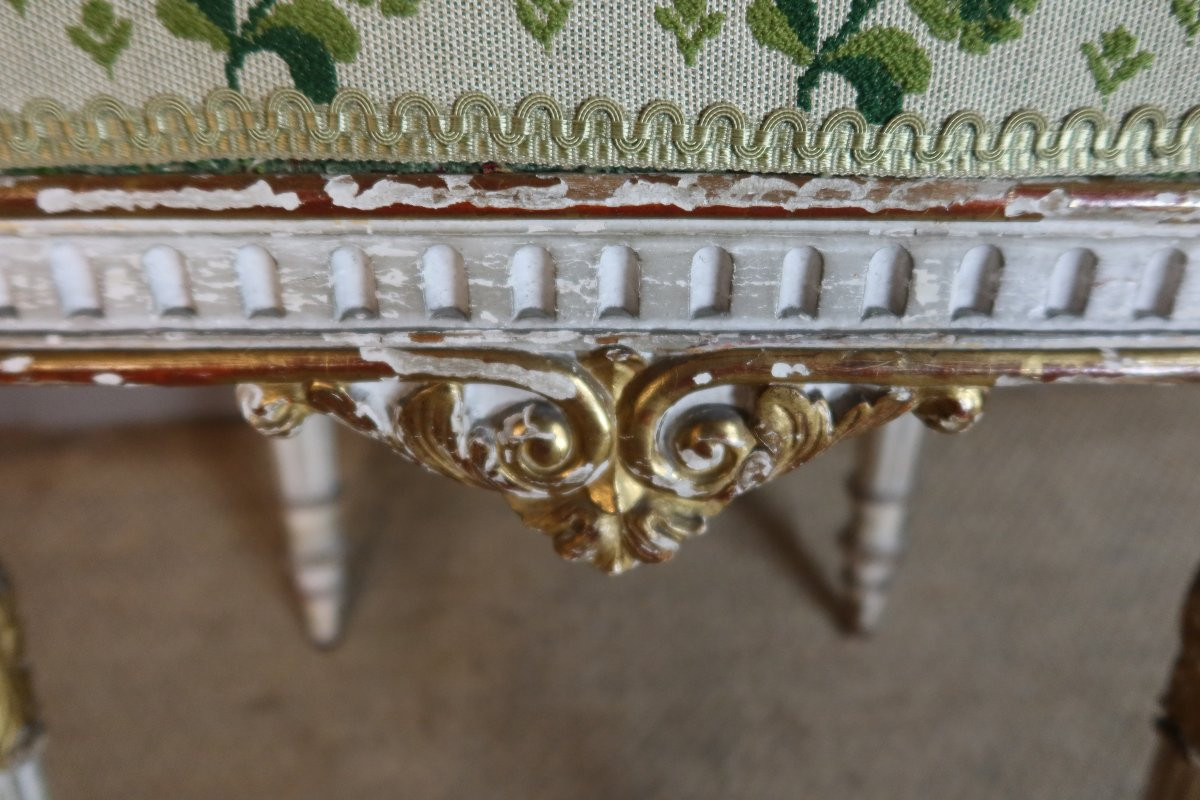 Pair Of Louis XVI Stools, 19th Century-photo-4