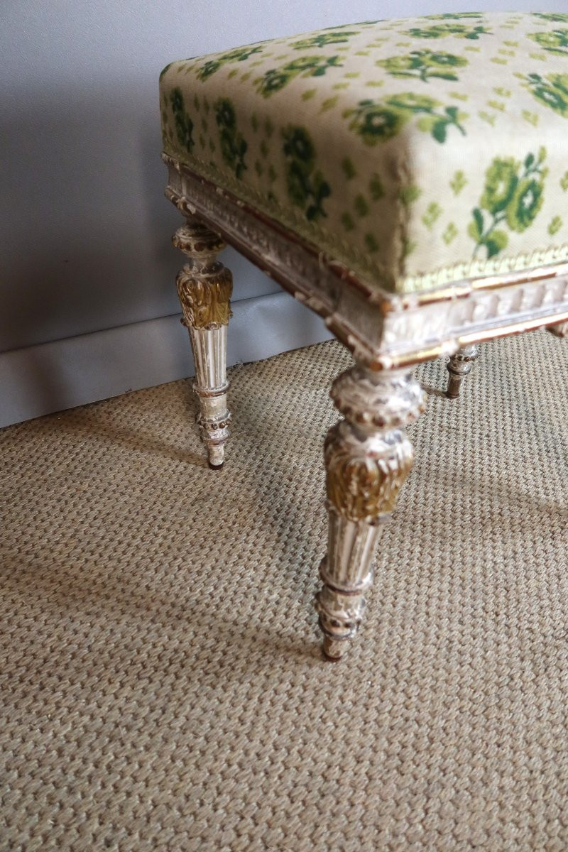 Pair Of Louis XVI Stools, 19th Century-photo-1