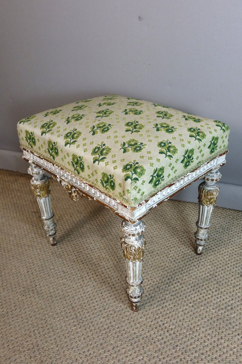 Pair Of Louis XVI Stools, 19th Century-photo-2