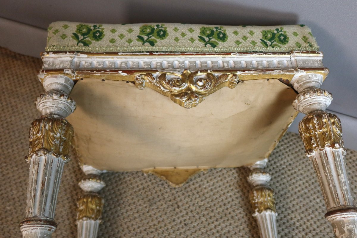 Pair Of Louis XVI Stools, 19th Century-photo-3