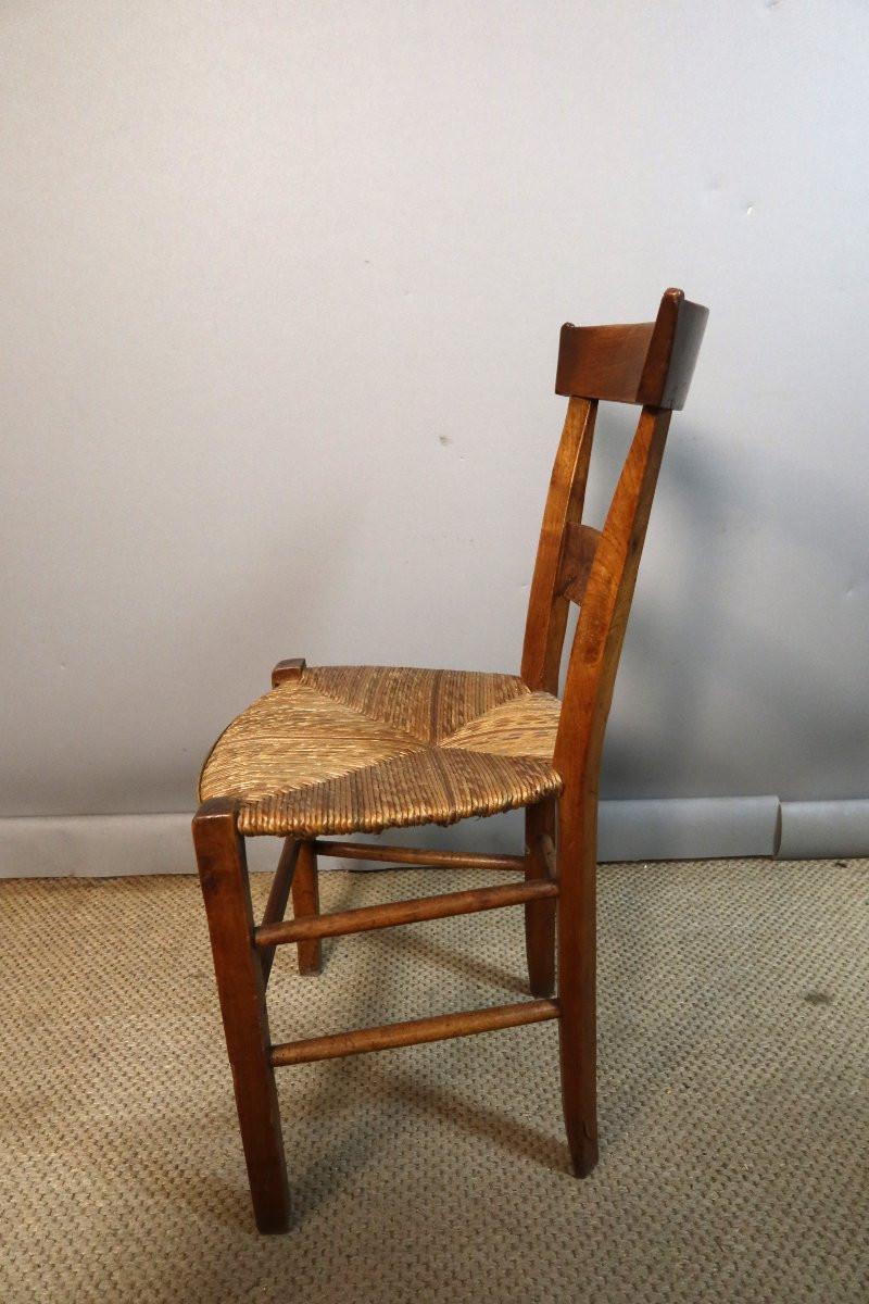 Suite Of Ten 19th Century Straw-covered Chairs-photo-1