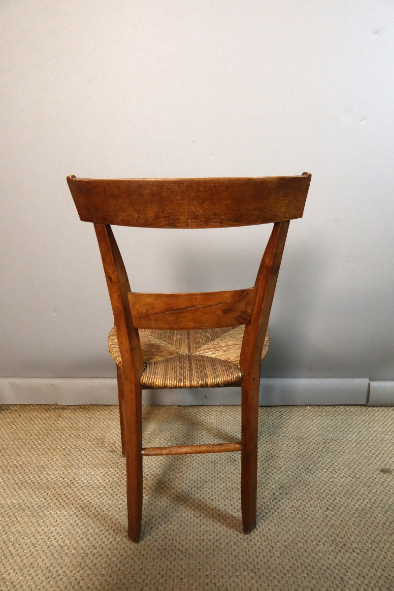 Suite Of Ten 19th Century Straw-covered Chairs-photo-2