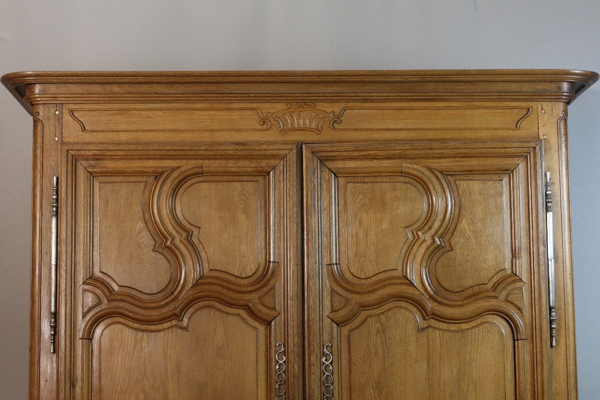 18th Century Blond Oak Armoire-photo-4