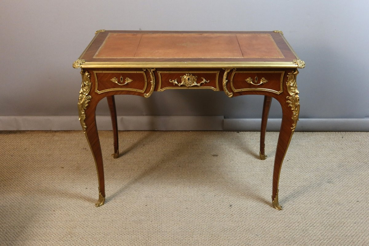 Bureau style Louis XV époque XIXème siècle-photo-2