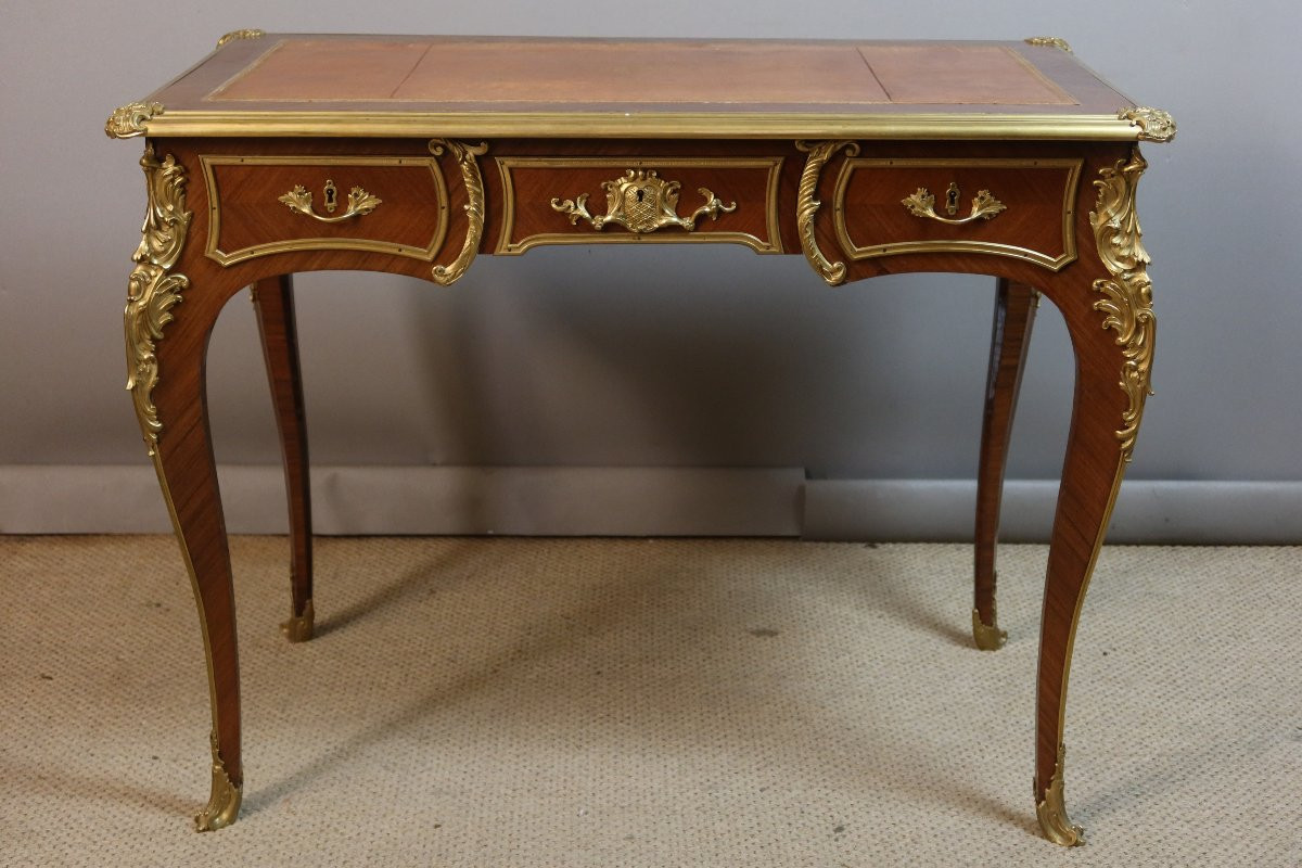 Bureau style Louis XV époque XIXème siècle-photo-3
