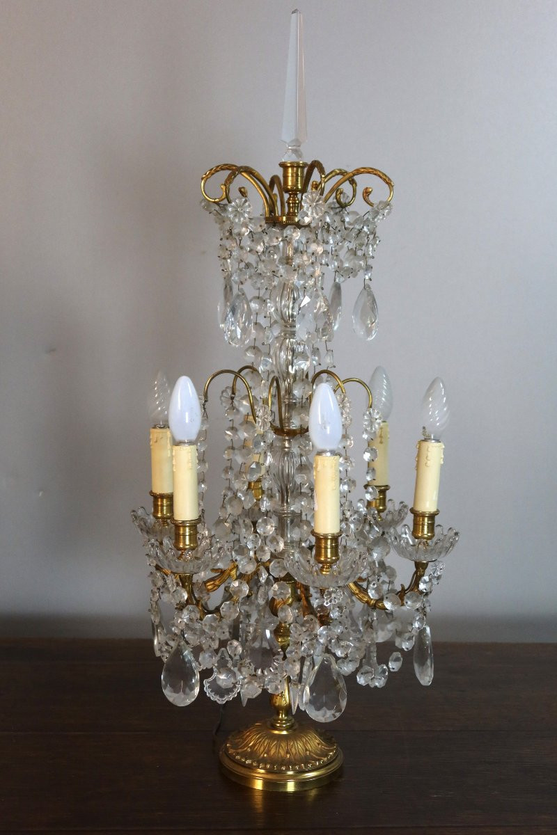 Pair Of Large Louis XVI Style Girandoles-photo-2