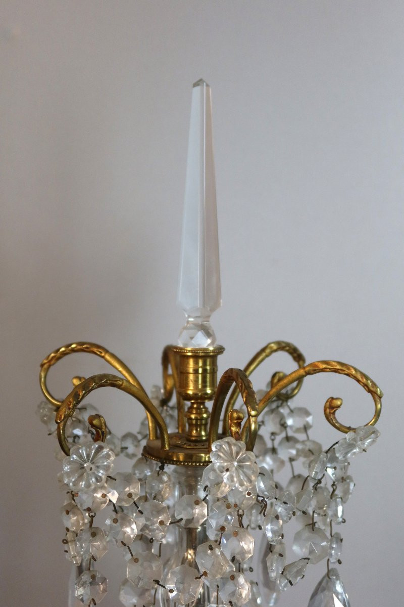 Pair Of Large Louis XVI Style Girandoles-photo-4