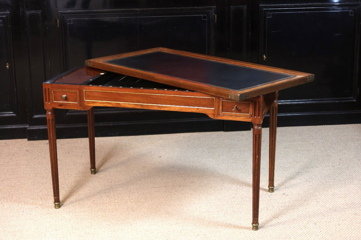 Table à jeux Louis XVI fin XVIIème début XIX ème siècle-photo-2