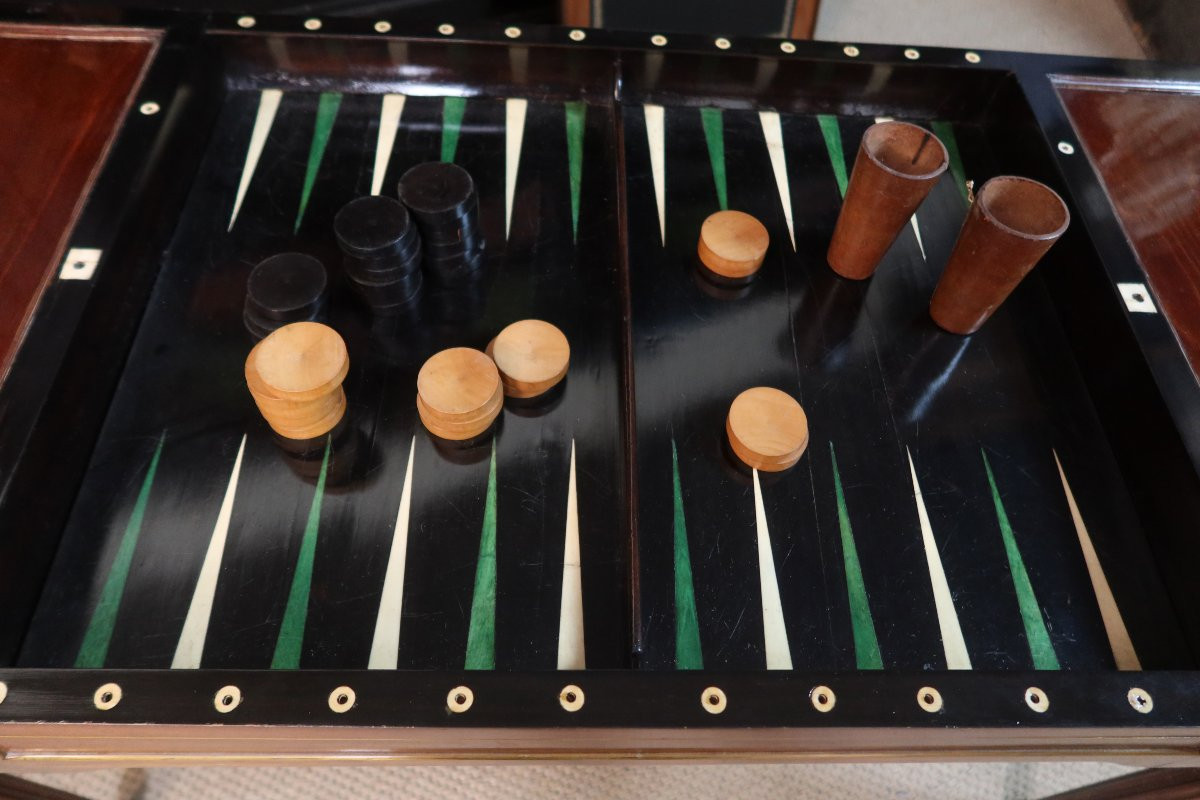 Table à jeux Louis XVI fin XVIIème début XIX ème siècle-photo-6