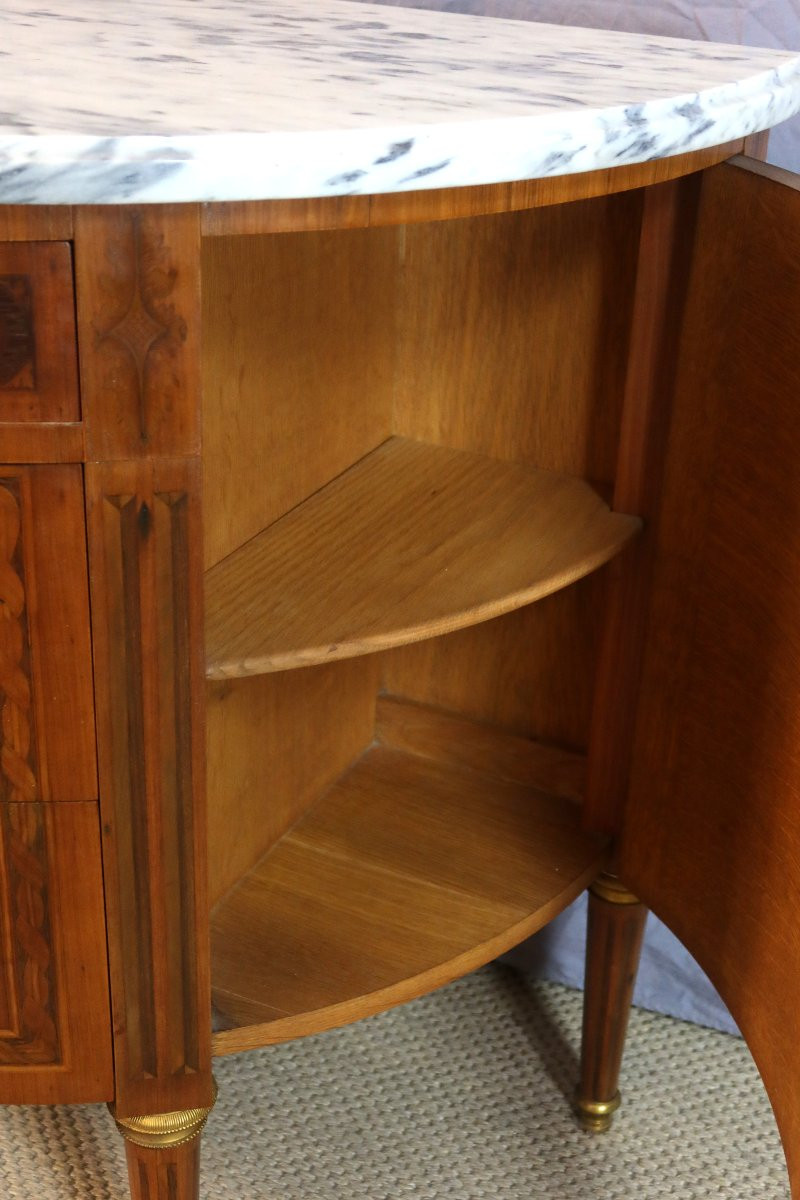 Half-moon Chest Of Drawers With Doors Early 20th Century-photo-3
