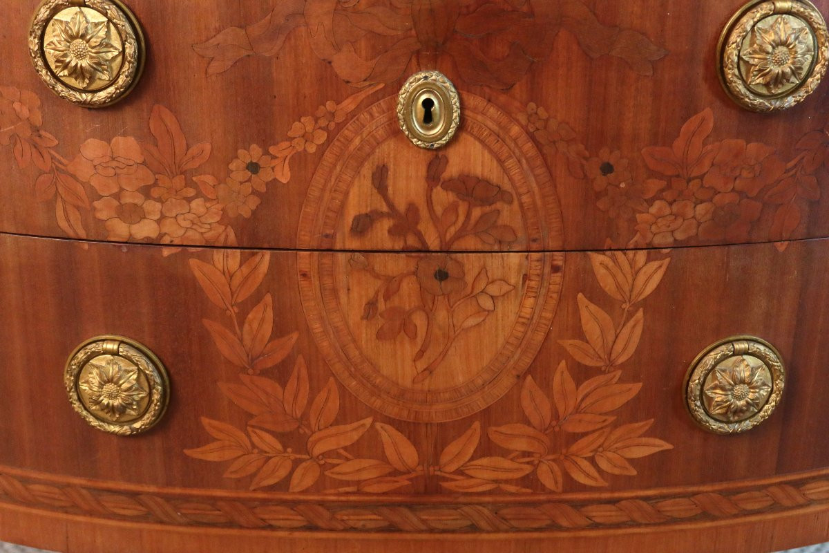 Half-moon Chest Of Drawers With Doors Early 20th Century-photo-6