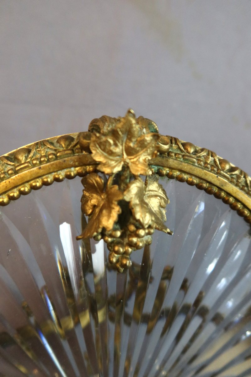 Cave à liqueurs en cristal et bronze doré XIXème siècle-photo-3