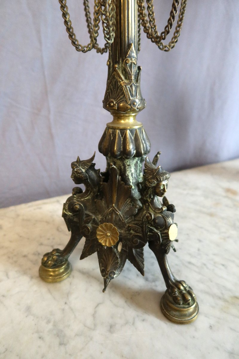 Paire de candélabres en bronze dans le goût de Barbedienne-photo-2