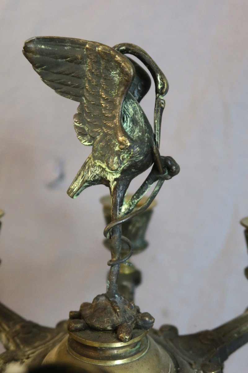 Paire de candélabres en bronze dans le goût de Barbedienne-photo-4