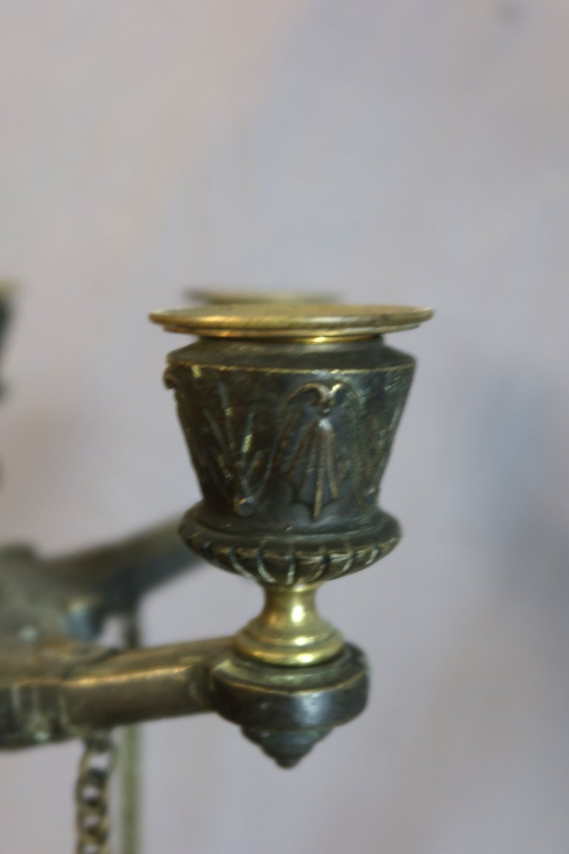 Paire de candélabres en bronze dans le goût de Barbedienne-photo-1