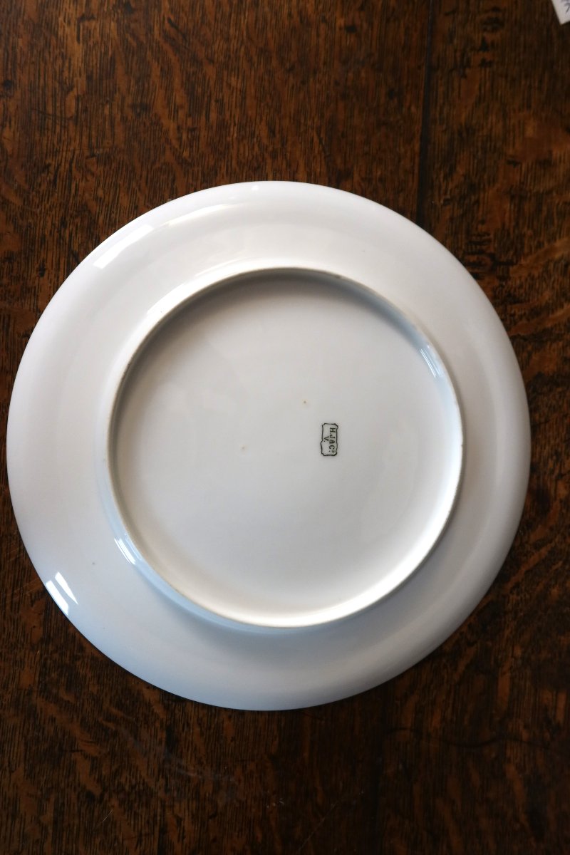 112-piece Porcelain Dinner Service Hache Et Pépin Lehalleur 19th Century-photo-1
