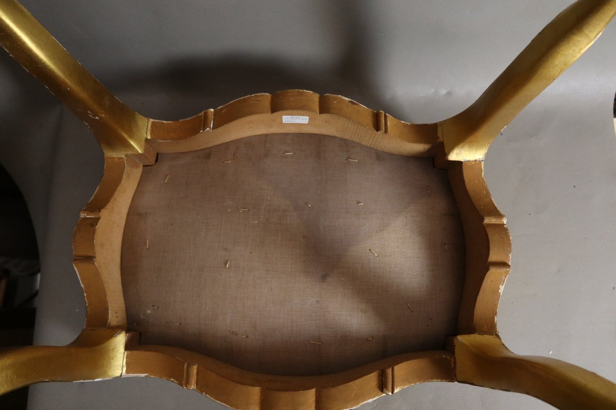 Gilded Wooden Stool-photo-5