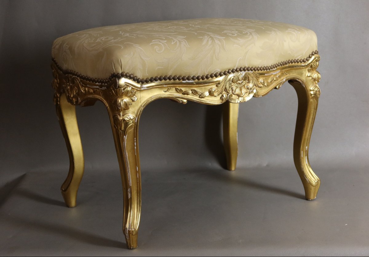 Gilded Wooden Stool