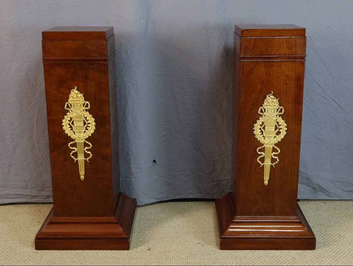 Pair Of Empire-style Mahogany Sheathes-photo-2