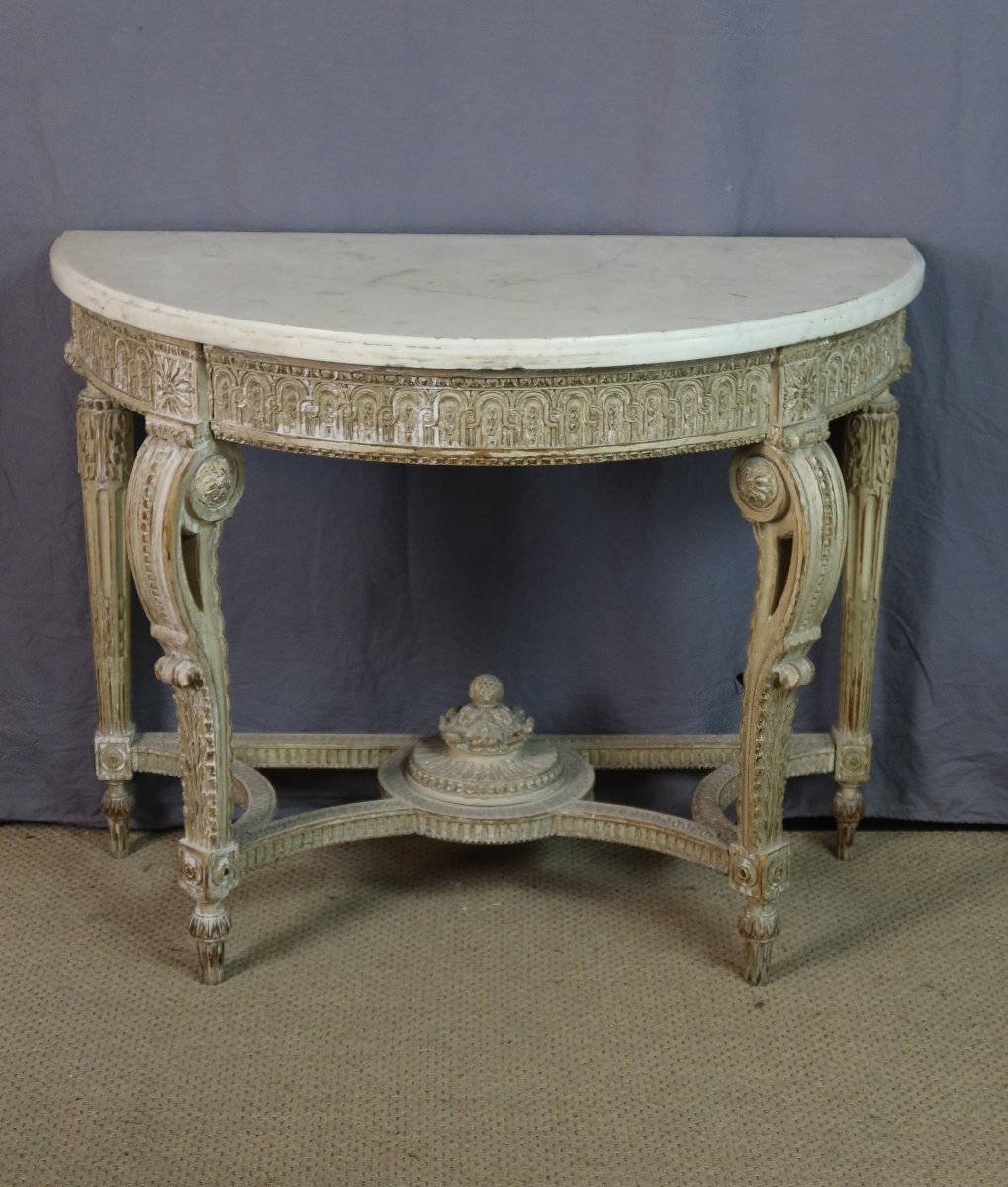 20th-century Wooden Console Table-photo-3