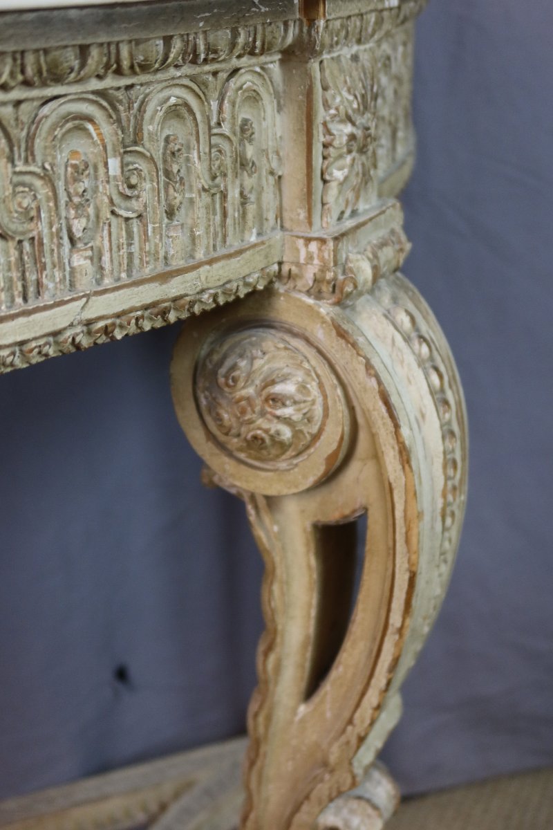 20th-century Wooden Console Table-photo-4