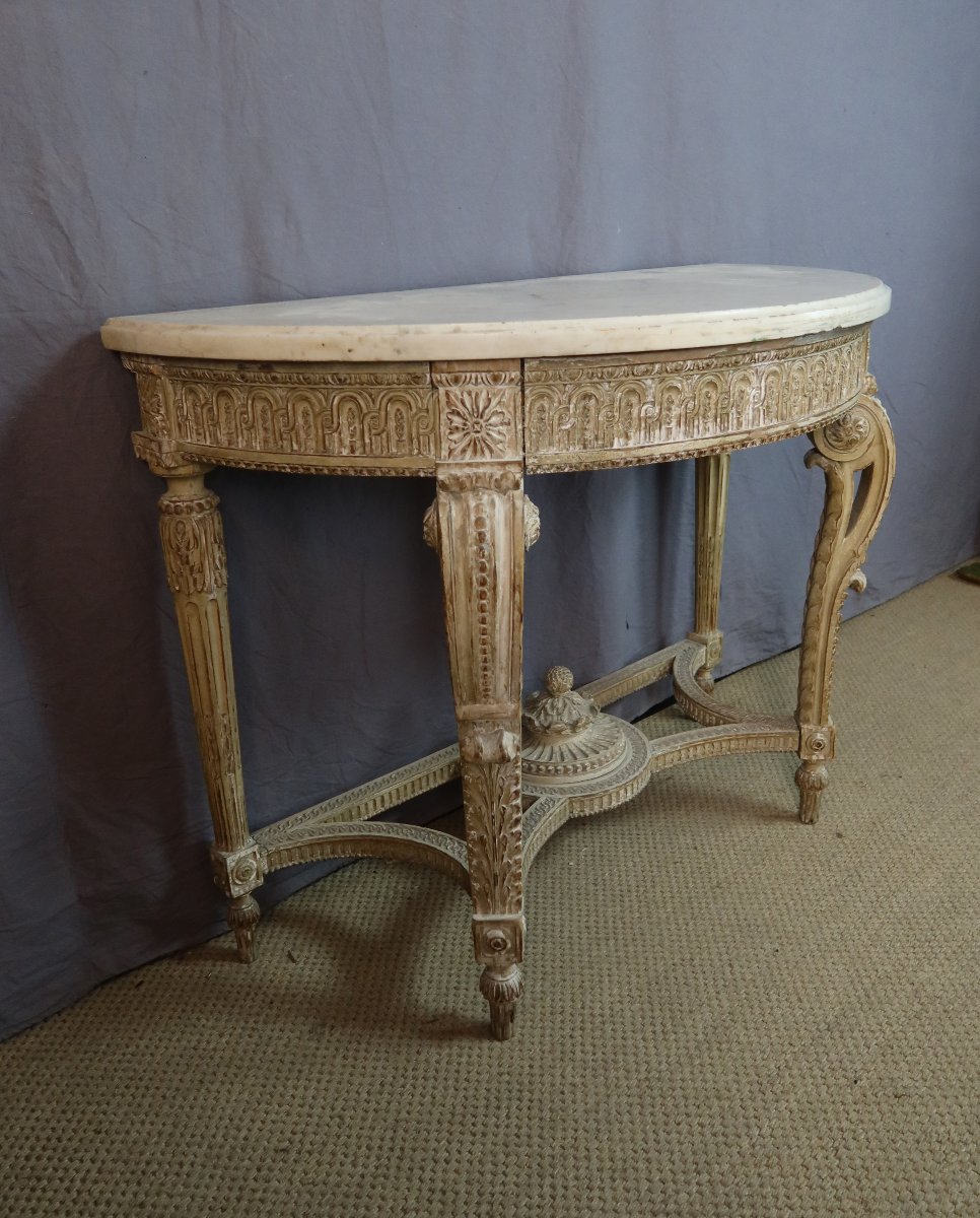 20th-century Wooden Console Table-photo-2