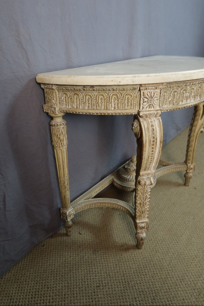 20th-century Wooden Console Table-photo-4