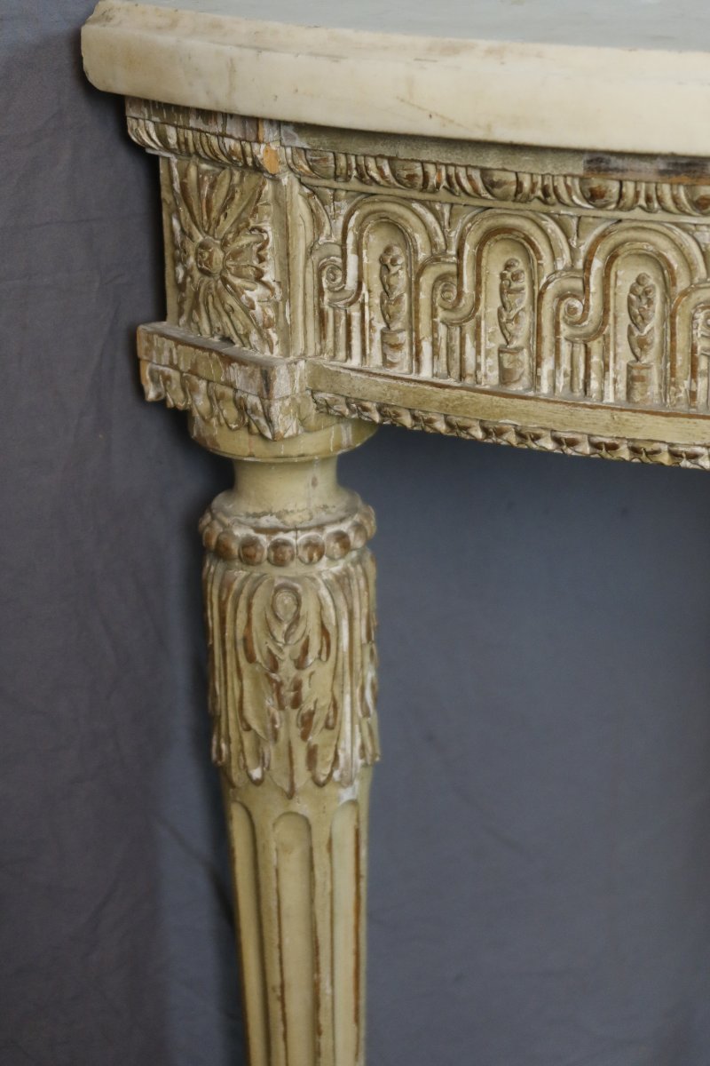 20th-century Wooden Console Table-photo-5