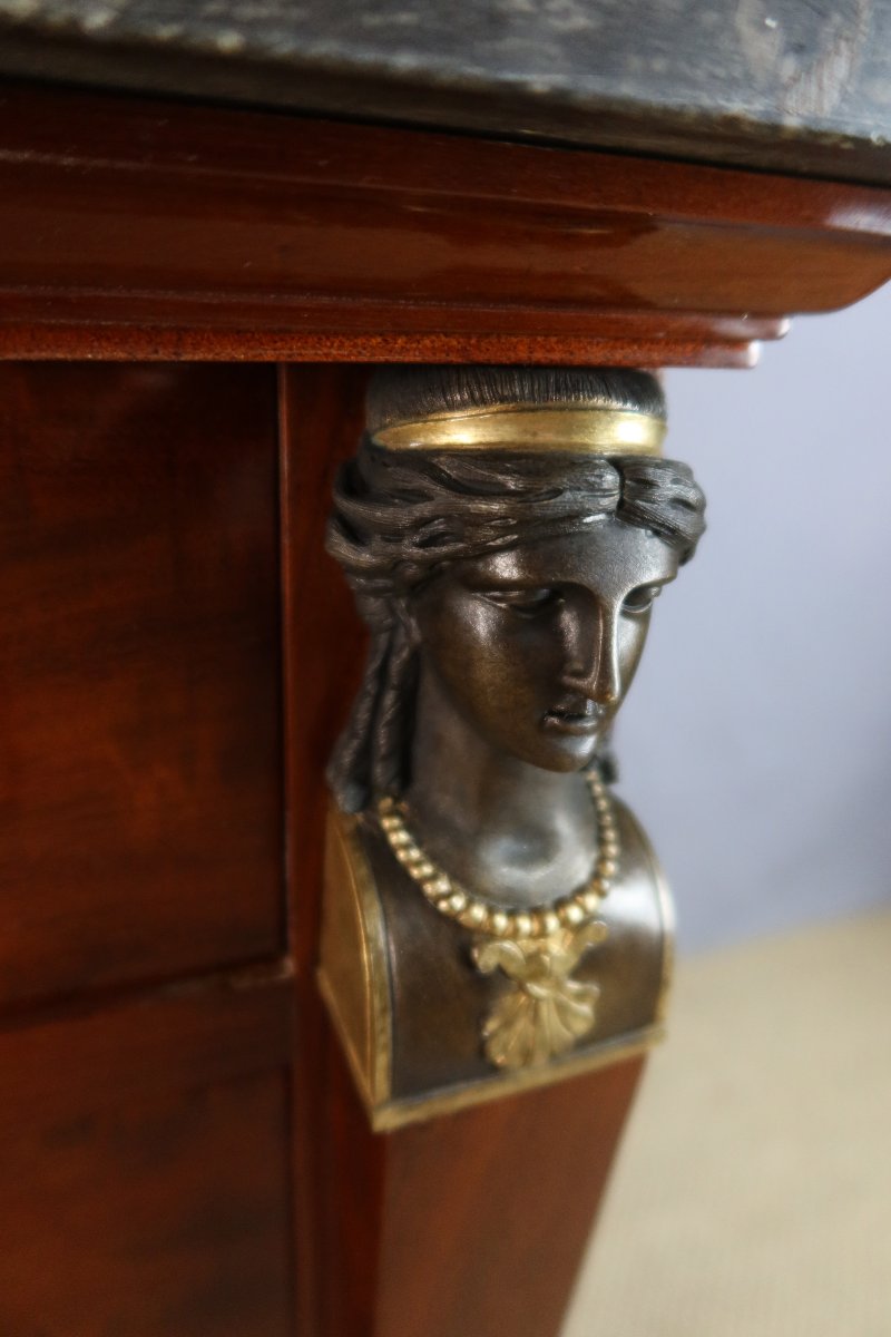 Commode Empire en acajou-photo-3