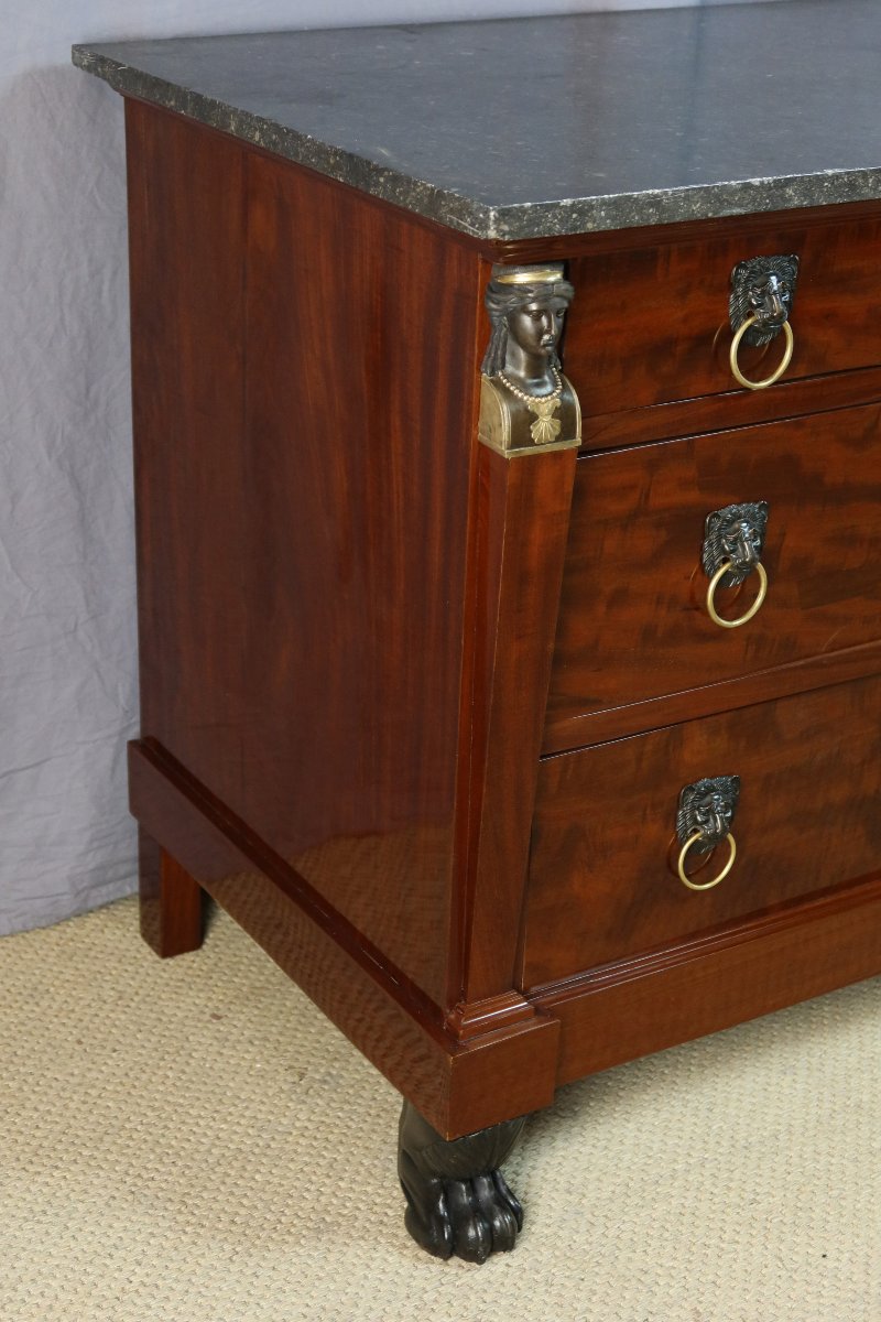 Commode Empire en acajou-photo-1