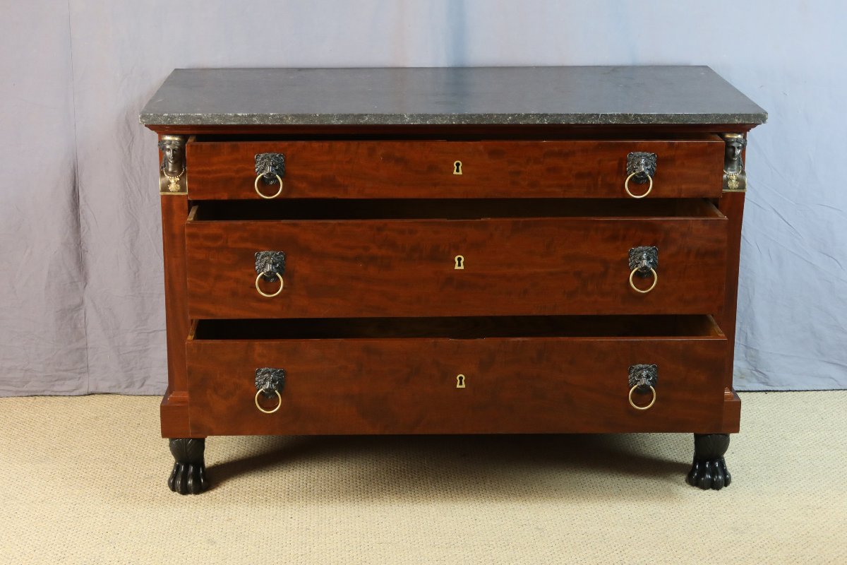 Commode Empire en acajou-photo-3